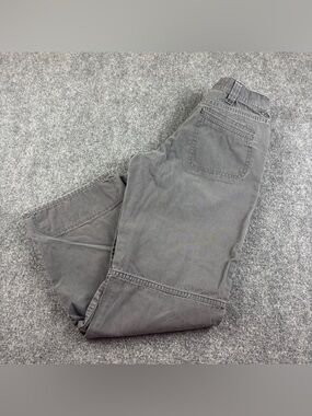 PATAGONIA Women’s Grey Canvas Work Pants Mid Rise Wide Leg size: 8